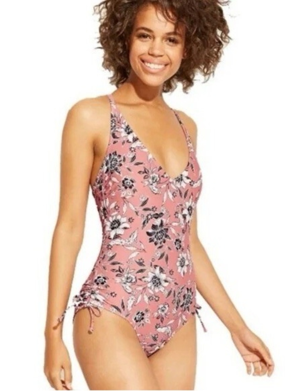 Kona Sol one-piece swimsuit floral print